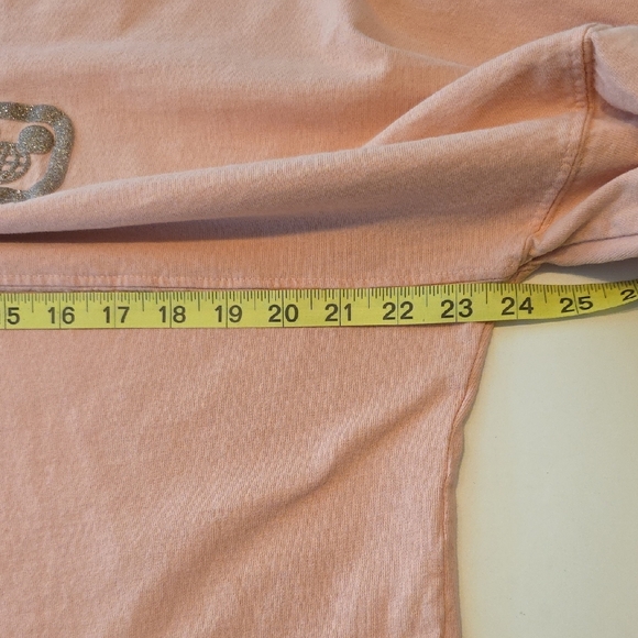 Walt Disney World Rose Gold Spirit Jersey Pink Glitter Puff Print Size Medium - Picture 8 of 8